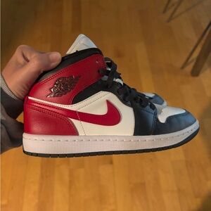 Nike Air Jordan 1 Sneakers Red Black White